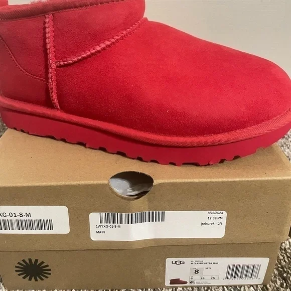 UGG® Australia Samba Red Classic Ultra Mini Suede Boots - Picture 15 of 16